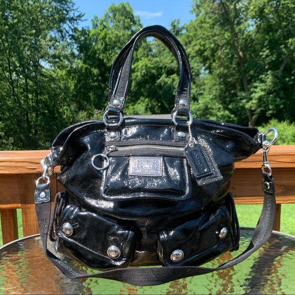 Coach Handbags - Coach Poppy Black Patent Leather Bag